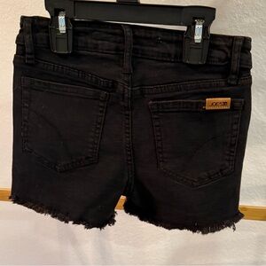Girls Joe's Jeans Black Distressed Denim Shorts, Size 10 but runs small!